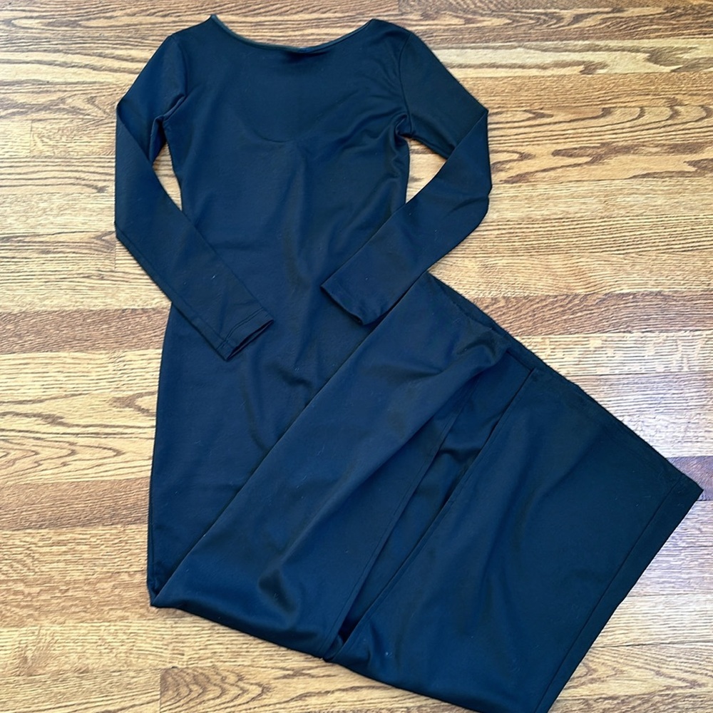 Black Maxi Open Back Dress